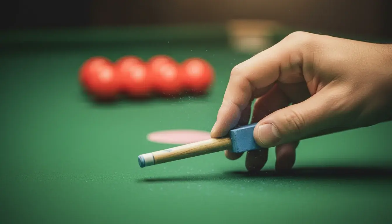 Snookertafel met ballen in speelformatie tijdens een professionele wedstrijd
